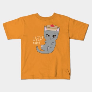 Meat Pie Cat Kids T-Shirt